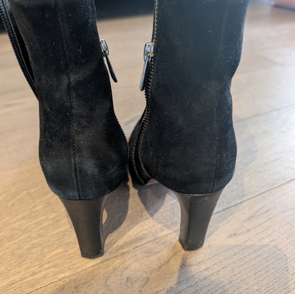 Paige Black Suede Ankle Boots - Picture 4 of 6